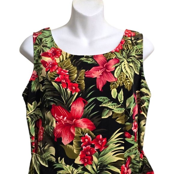 Melissa Harper Tropical Floral Waist Tie Wrap Dress Sz 8 - Picture 2 of 9